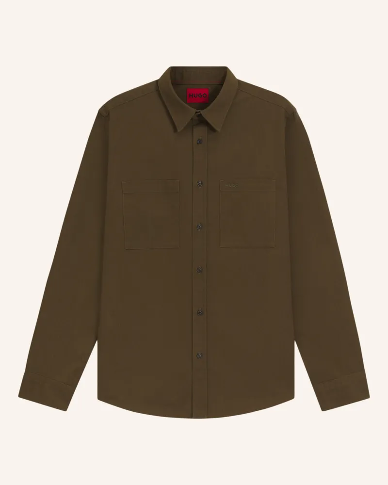 HUGO BOSS Business Hemd EGRIN Relaxed Fit Grün