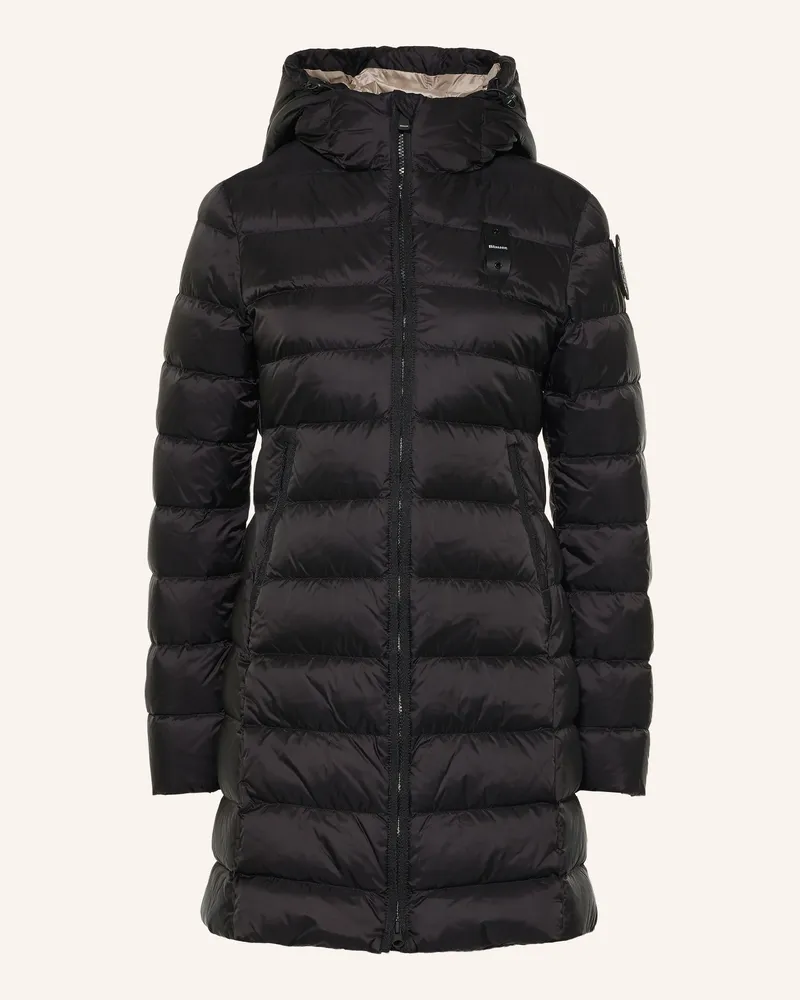 Blauer Lightweight-Daunenmantel Agnes schwarz Schwarz