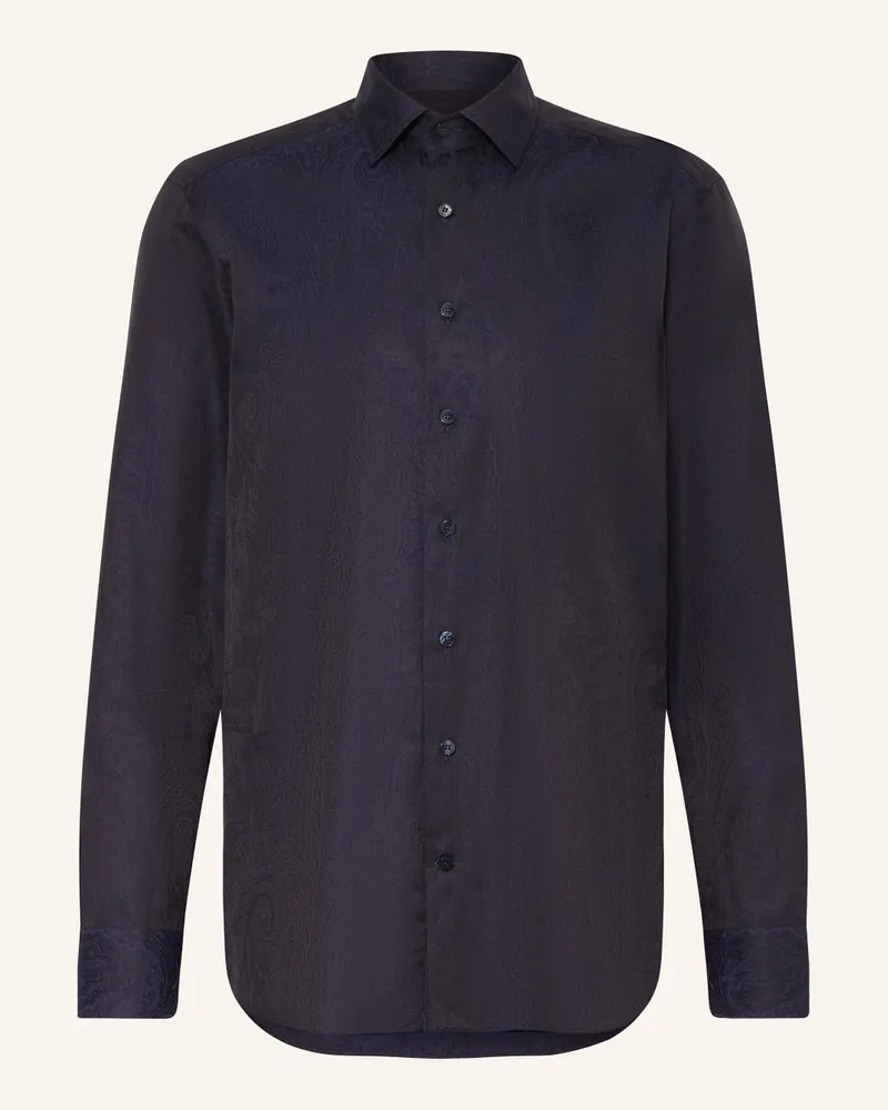 Etro Brokat-Hemd Slim Fit Blau