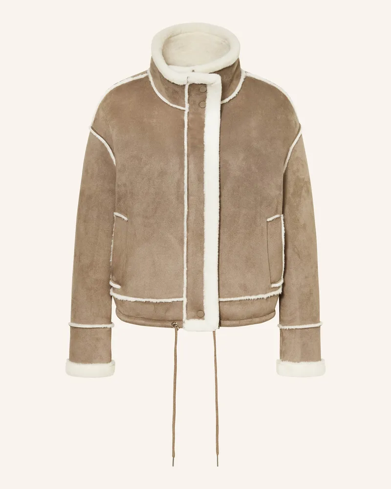 RINO & PELLE Jacke Beck In Lederoptik Mit Kunstfell braun Braun