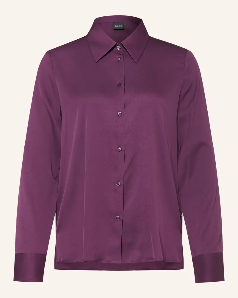 HUGO BOSS Hemdbluse Bonya Mit Seide lila Dunkellila