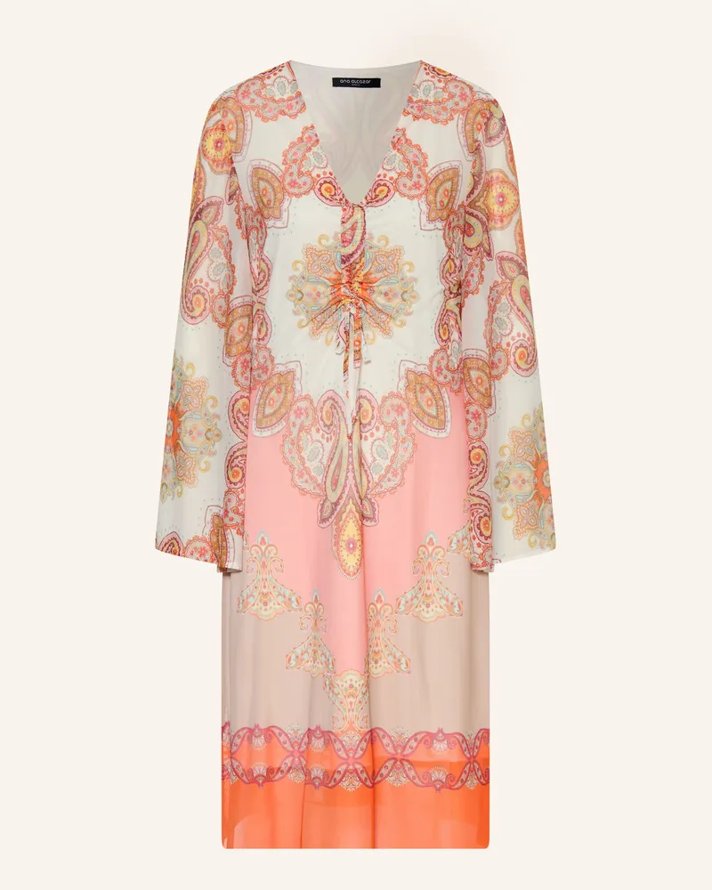 ana alcazar Mesh-Kleid orange Lachs