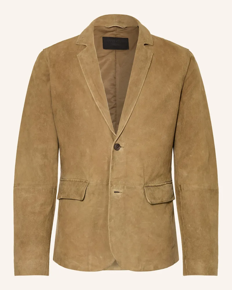 AllSaints Ledersakko Monet Regular Fit braun Hellbraun