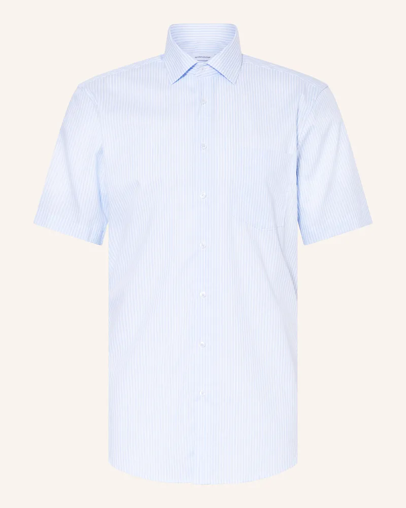 Seidensticker Kurzarm-Hemd Regular Fit Hellblau