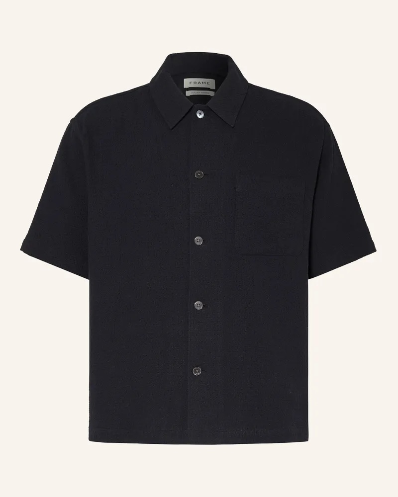 Frame Denim Kurzarm-Hemd Comfort Fit Dunkelblau