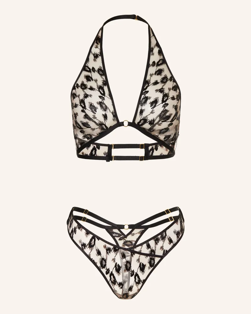 Aubade Set ABSOLUTELY WILD: Triangel-BH und String mit Glitzergarn Taupe