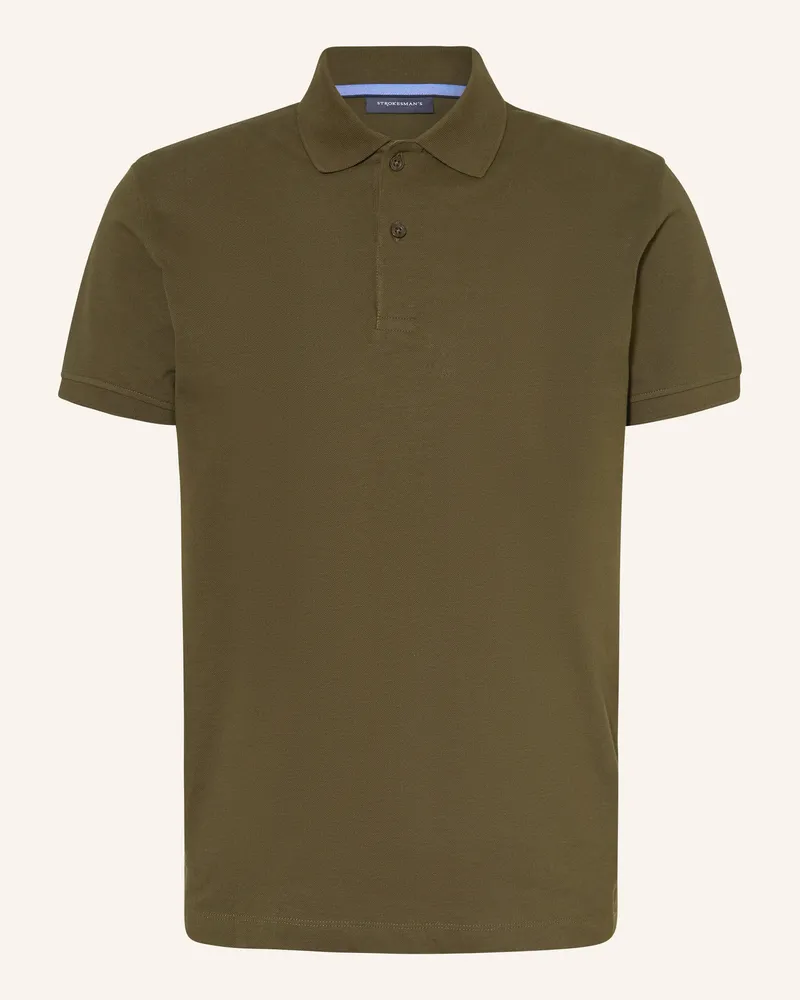 Strokesman's Piqué-Poloshirt Dunkelgrün