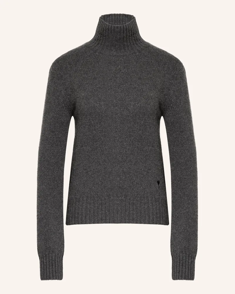 AMI Paris Cashmere-Pullover grau Dunkelgrau