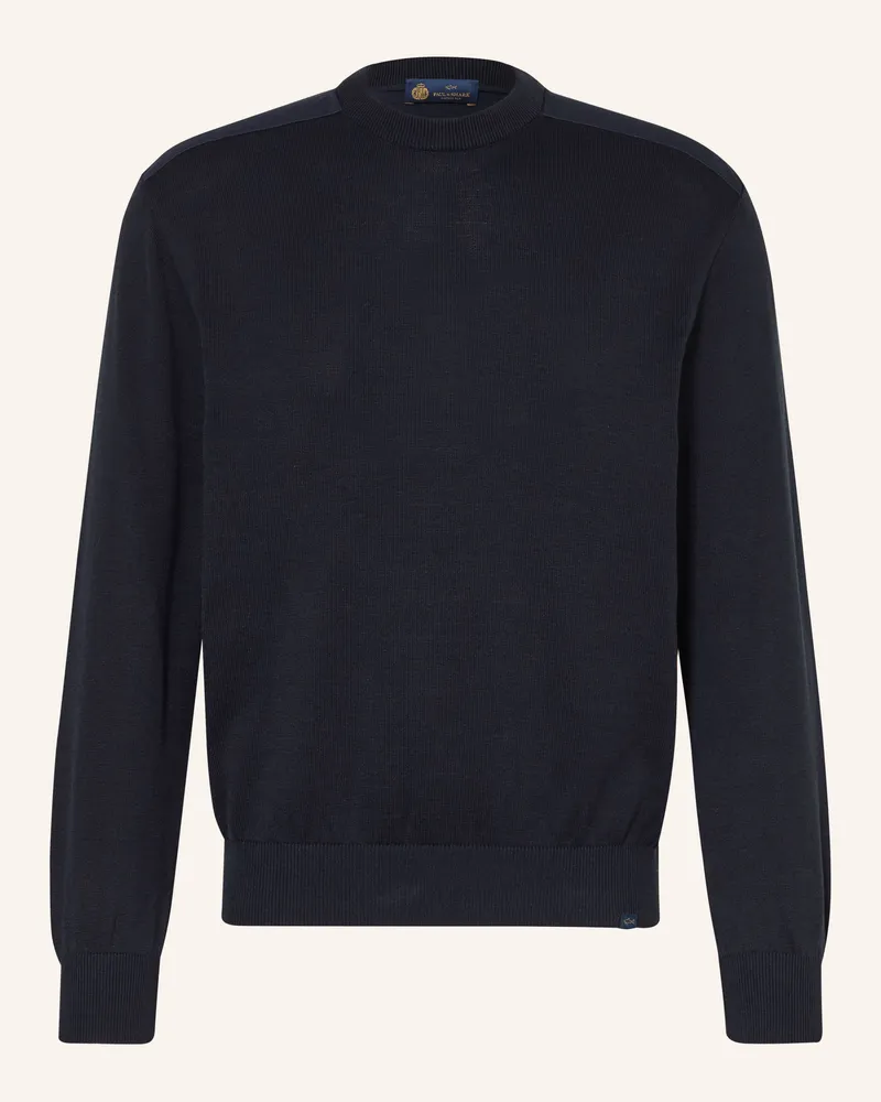 Paul & Shark Pullover Mit Seide blau Dunkelblau