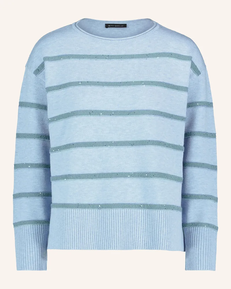 Betty Barclay Pullover Mit Pailletten blau Hellblau