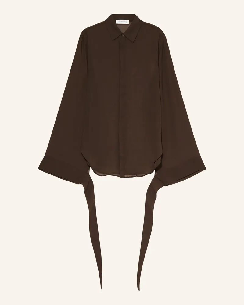 FRANKIE Shop Hemdbluse Verlin braun Dunkelbraun