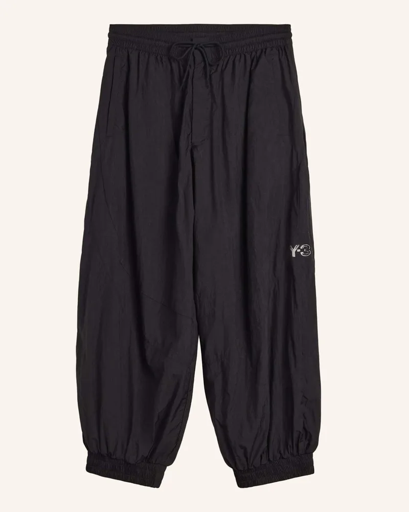 Y-3 Y-3 Raw Edge 3 Stripes Nylon Shell Hose schwarz Schwarz