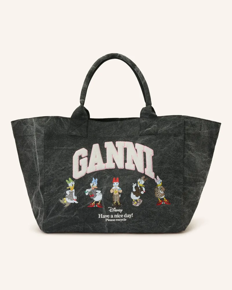 Ganni Shopper Xxl schwarz Schwarz