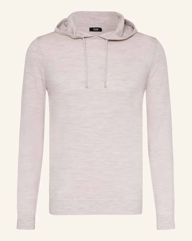 Reiss Strick-Hoodie HOLLAND aus Merinowolle Hellgrau