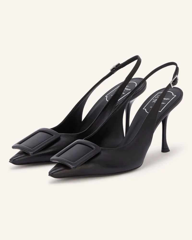 Roger Vivier Slingpumps Viv' In The City schwarz Schwarz