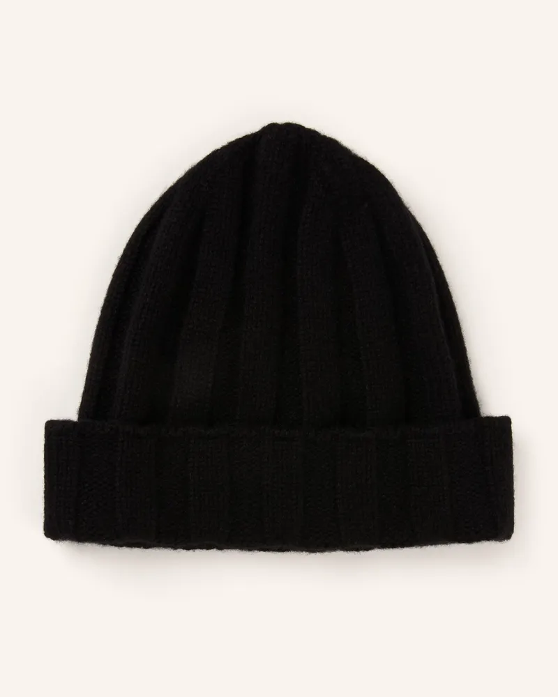 Mrs & HUGS Cashmere-Mütze schwarz Schwarz