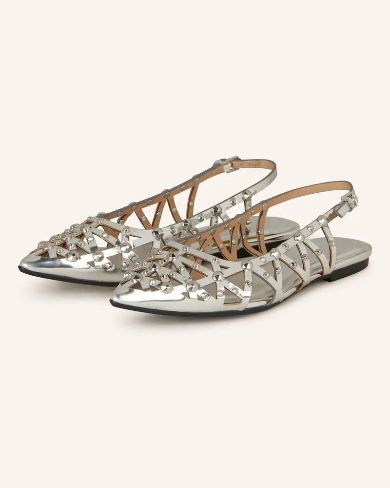ash Slingballerinas BAZAAR mit Nieten Silber
