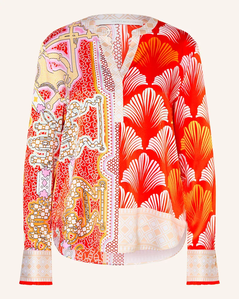 Herzen's Angelegenheit Blusenshirt aus Seide Rot