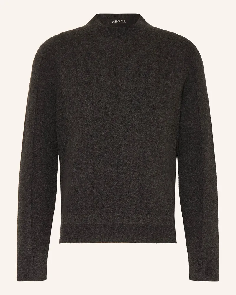 Ermenegildo Zegna Pullover mit Cashmere Dunkelgrau