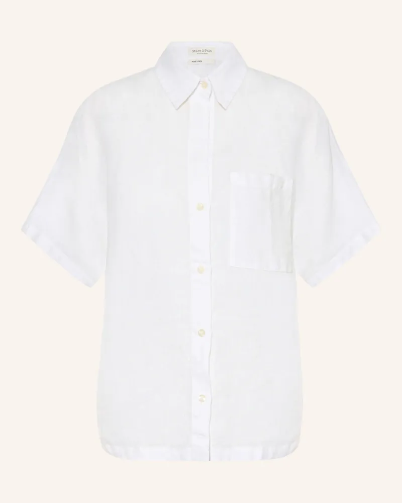 Marc O'Polo Hemdbluse Aus Leinen weiss Weiss