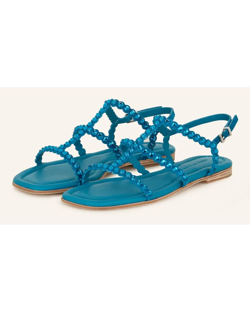 Kennel & Schmenger Sandalen HOLLY mit Schmucksteinen - PETROL Blau