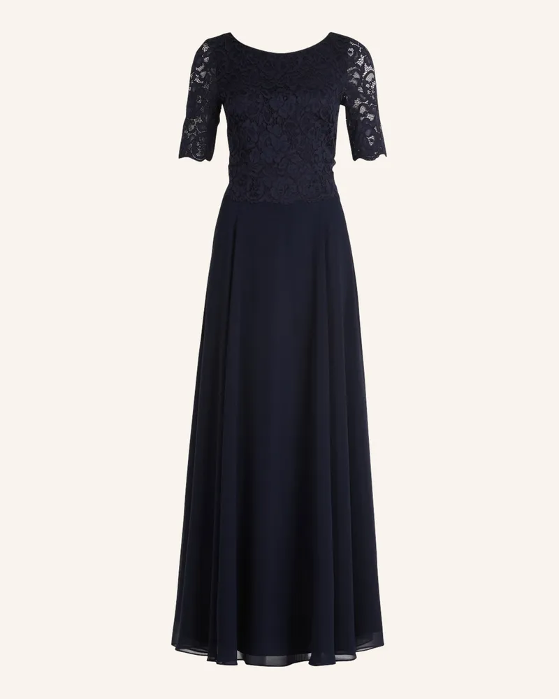 Vera Mont Abendkleid mit Spitze Dunkelblau