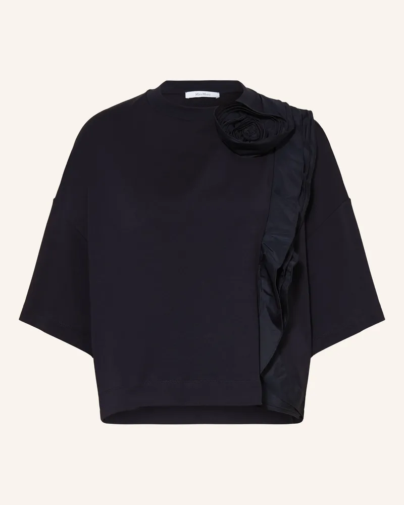Max Mara T-Shirt Era Mit Volants blau Dunkelblau