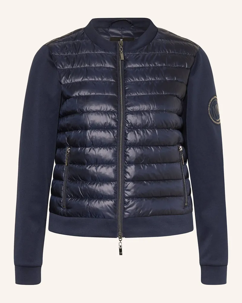 monari Steppjacke Im Materialmix blau Dunkelblau