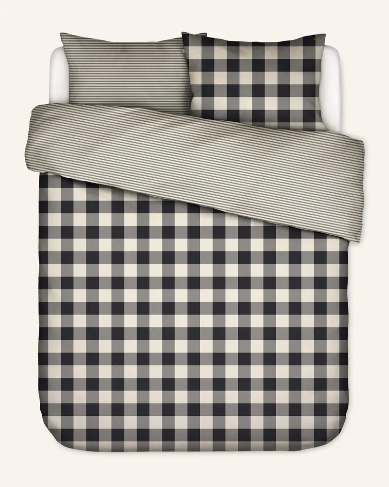 Essenza Bettwäsche Chess grau Grau