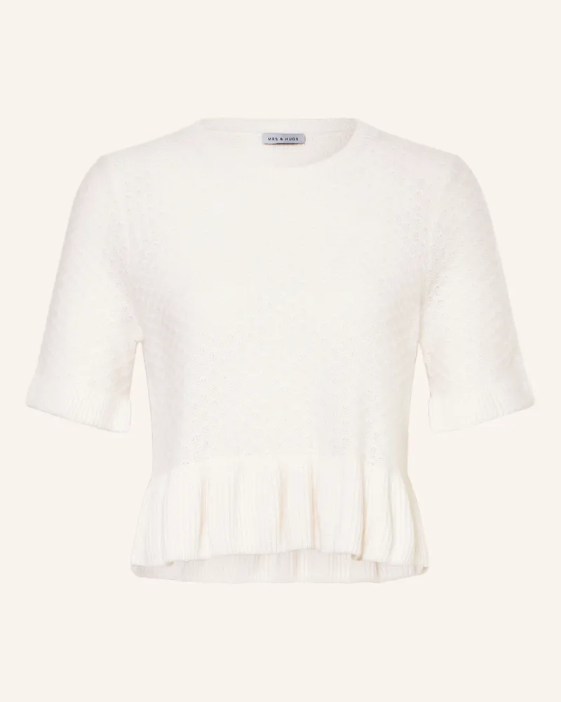 Mrs & HUGS Strickshirt mit Cashmere Weiss