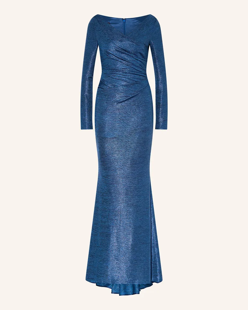 Talbot Runhof Abendkleid Mit Glitzergarn blau Dunkelblau