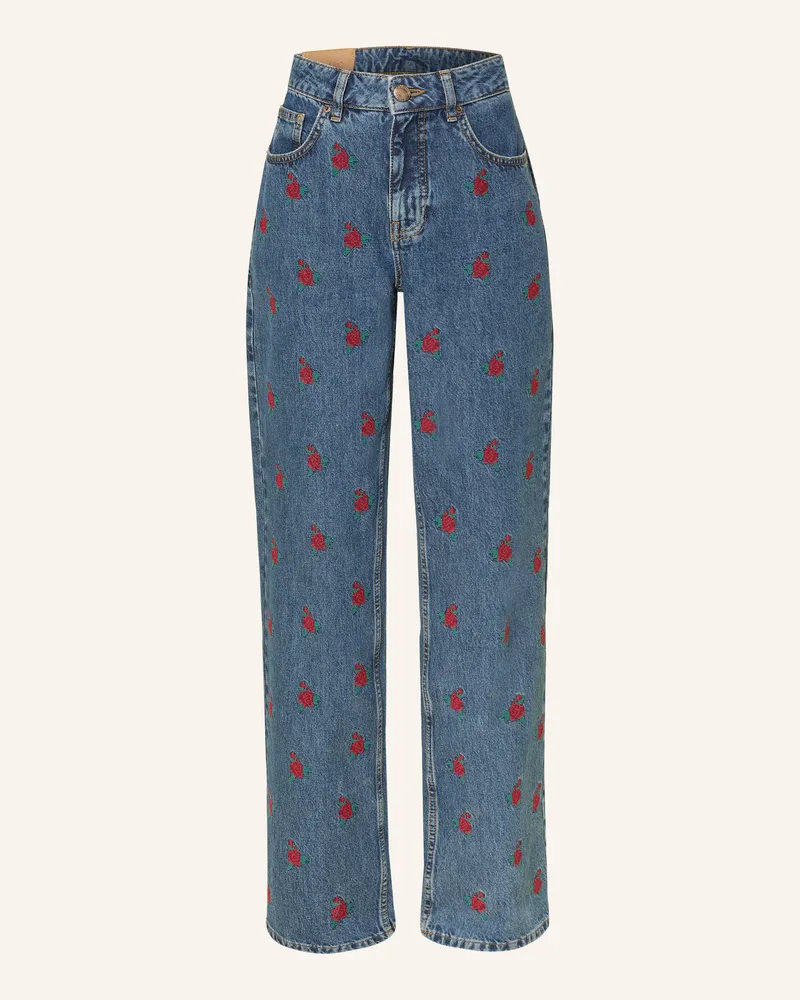 FARM Rio Straight Jeans FLOWER EMBROIDERED L0034