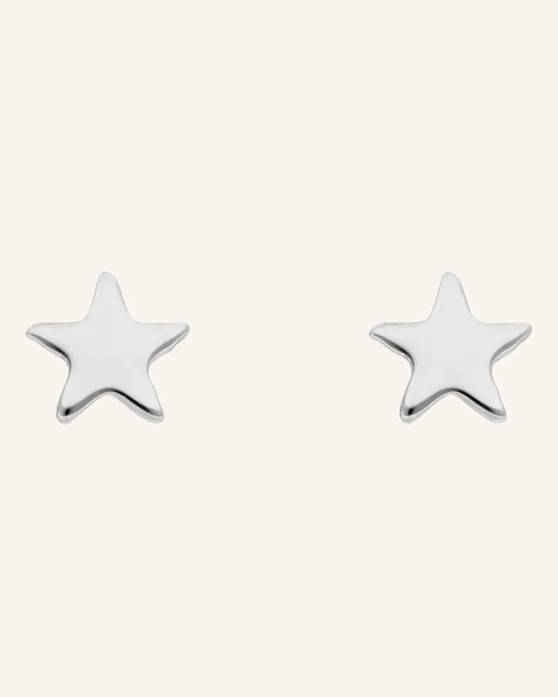 Leaf Ohrstecker Mini Stars Aus 14 Karat Gelbgold silber Weissgold