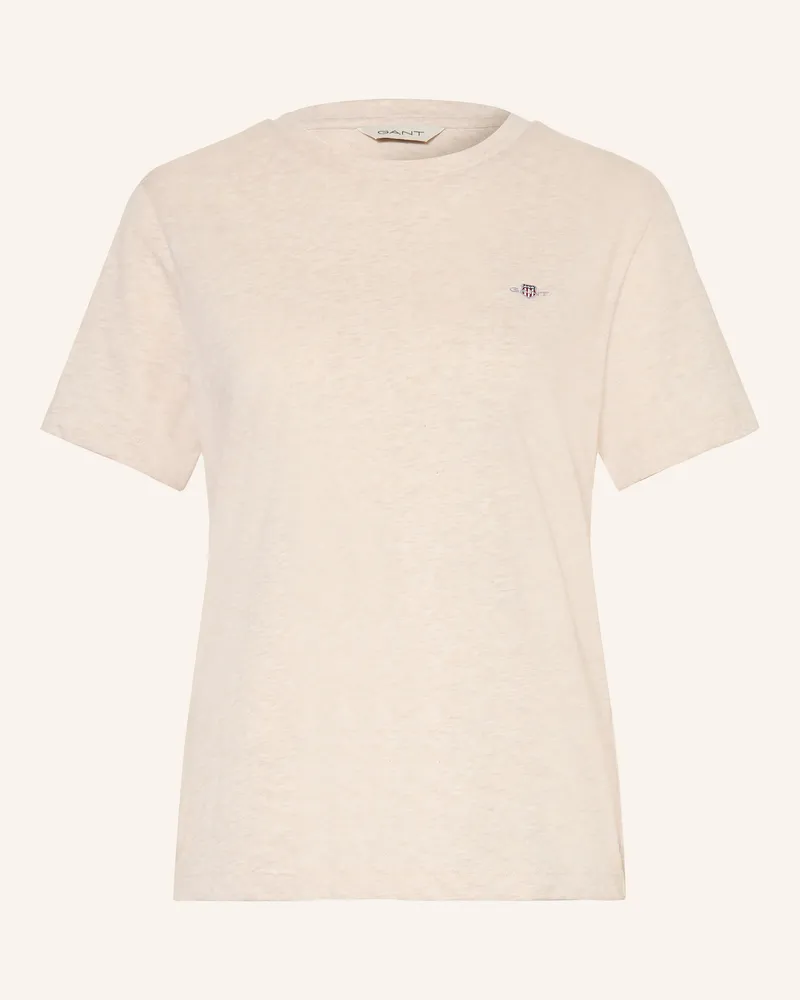 Gant T-Shirt beige Ecru