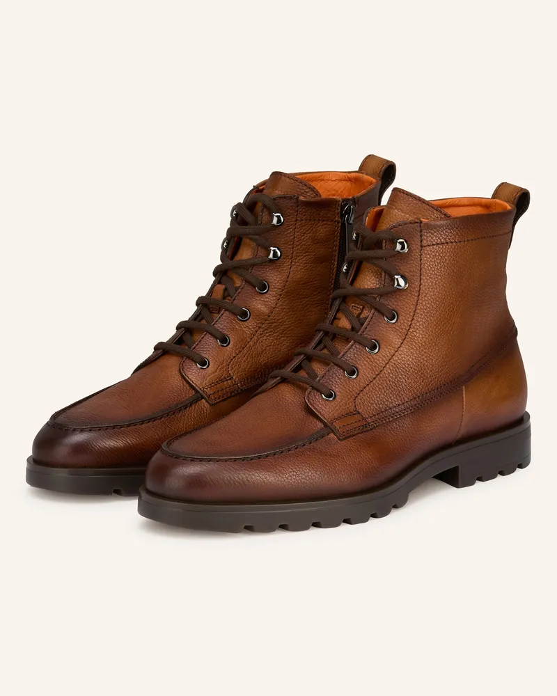 Santoni Schnürboots FLAIR Cognac
