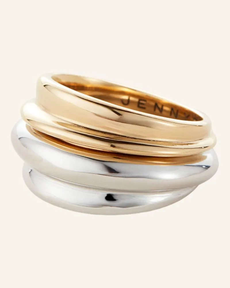 Jenny Bird Ring Lennon Ring Set Two-Tone By Glambou gold Gold