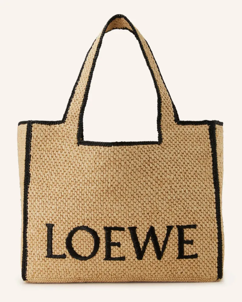 Loewe Shopper FONT TOTE LARGE Hellbraun