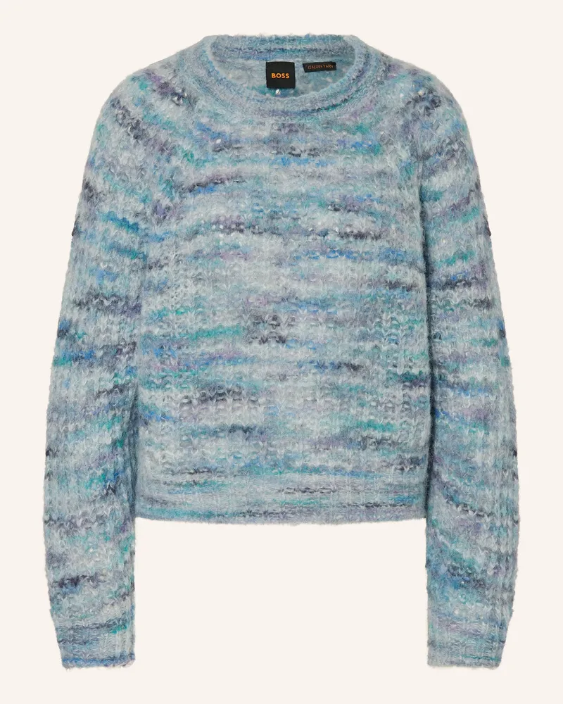 HUGO BOSS Alpaka-Pullover FIAMBELLA Hellblau