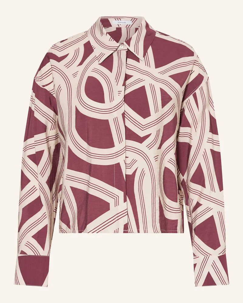 OPUS Hemdbluse FAMENA IANE Dunkelrot