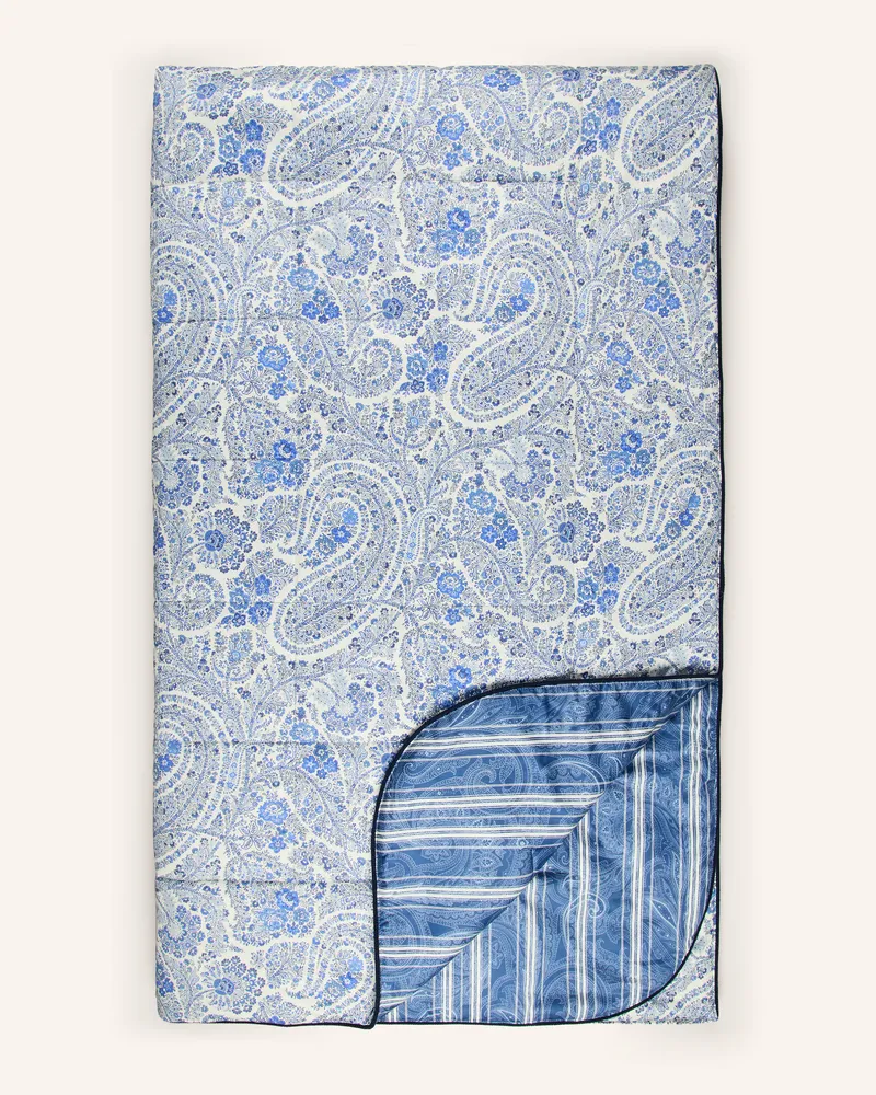 Etro Tagesdecke blau Weiss
