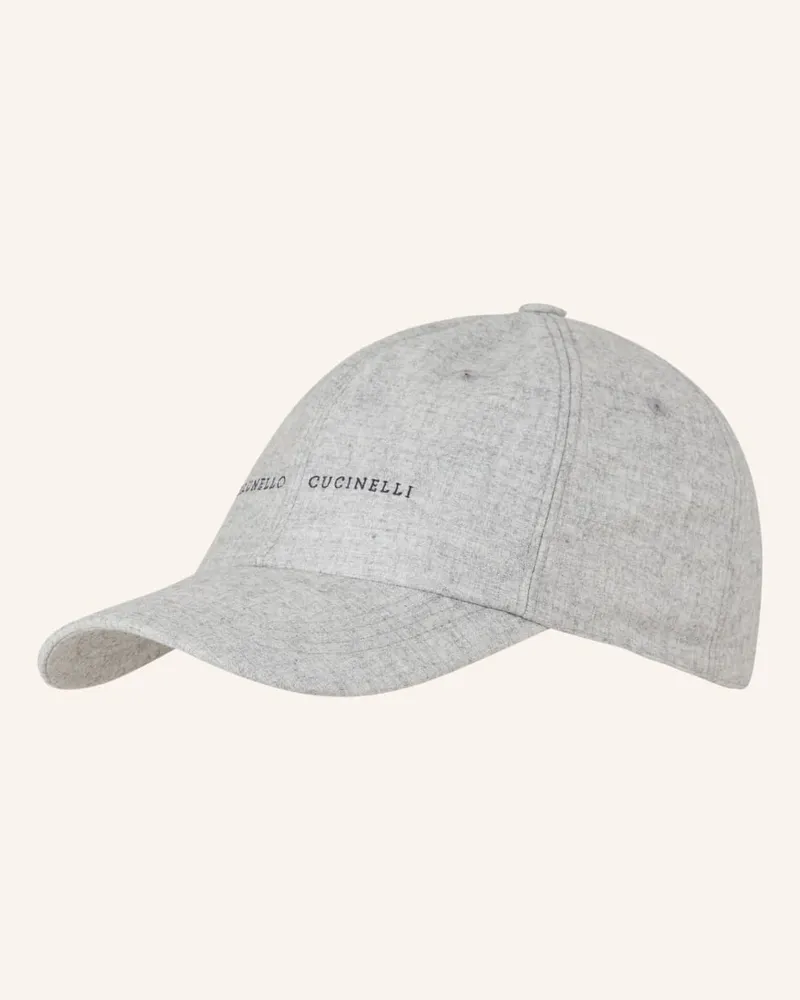 Brunello Cucinelli Cashmere-Cap Grau