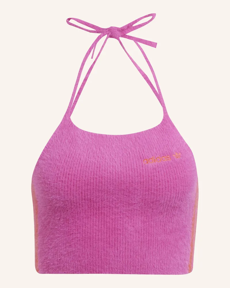 adidas Fluffy Knitted Neckholder-Top pink Rosa