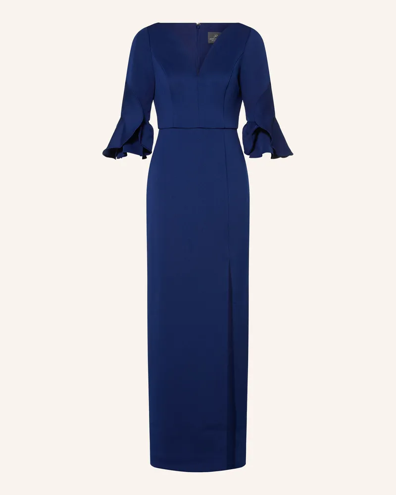 Adrianna Papell Abendkleid Mit Rüschen blau Dunkelblau