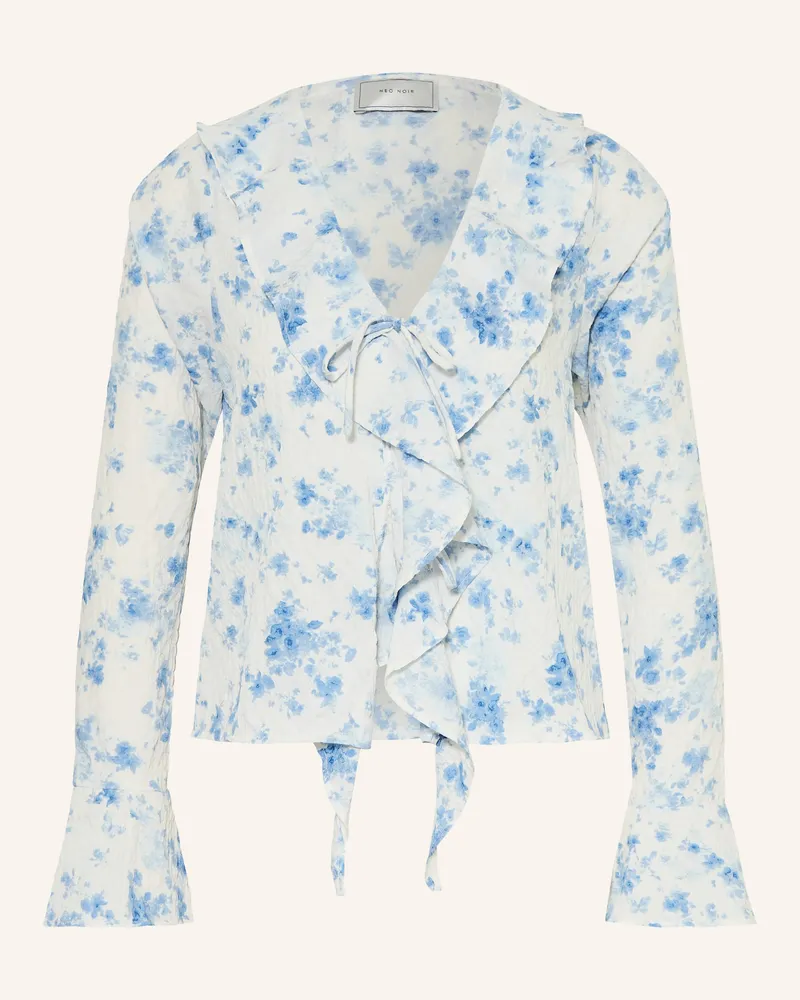 Neo Noir Blusenshirt Anika Mit Volants blau Hellblau
