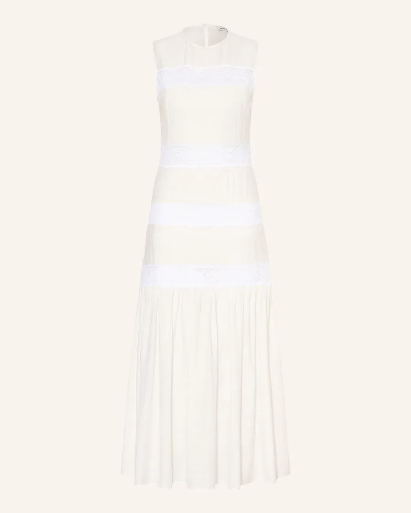 Sandro Kleid Mit Spitze weiss Ecru