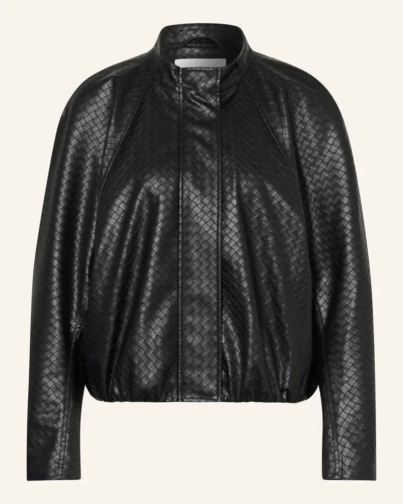 COMMA Blouson In Lederoptik schwarz Schwarz