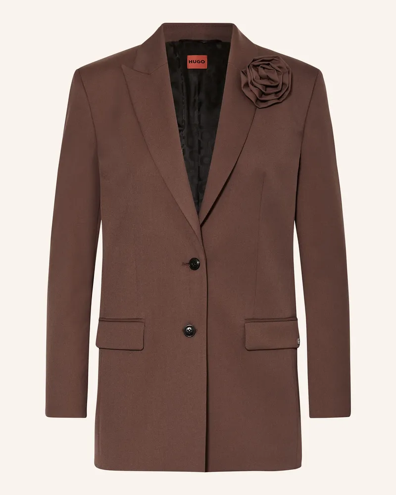 HUGO BOSS Longblazer AROSEA Dunkelbraun