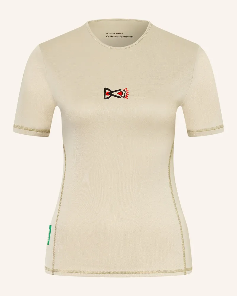 District Vision T-Shirt Paneled Training beige Beige