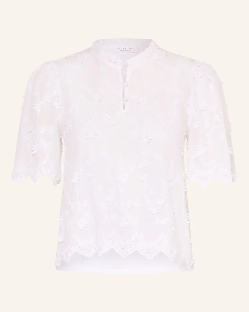 Rich&Royal Blusenshirt Im Materialmix weiss Weiss