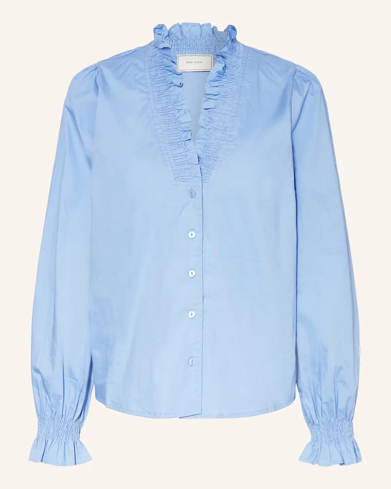 Neo Noir Bluse Brille blau Hellblau